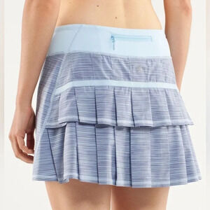 Lululemon Pace Setter skirt pleated skort shorts periwinkle pockets tennis